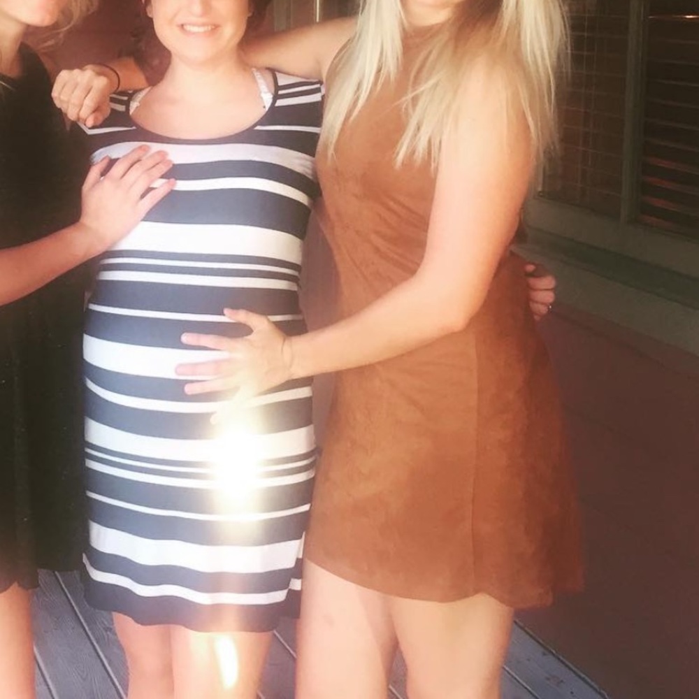 Suede mini dress